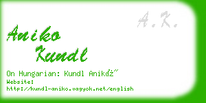 aniko kundl business card